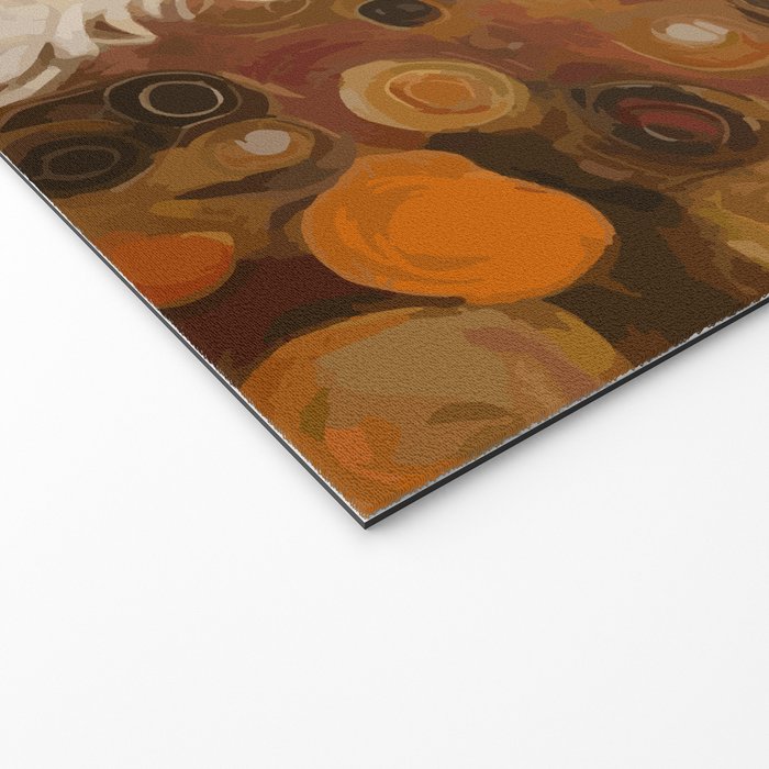 Klimt White Dog with Brown Eyes Welcome Mat Gallery Image 2