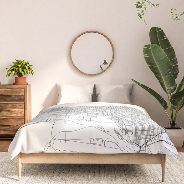 Vancouver White Map Comforter Gallery Image 3