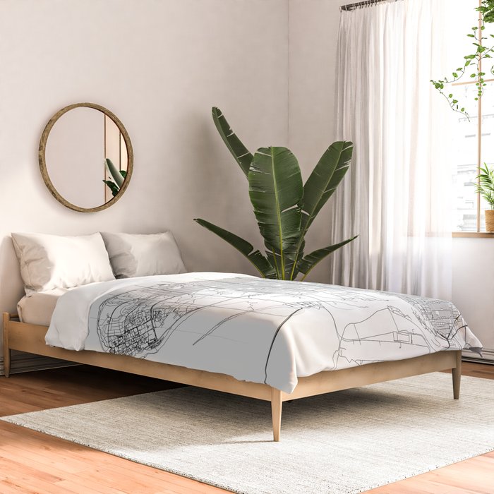 Vancouver White Map Comforter Gallery Image 2