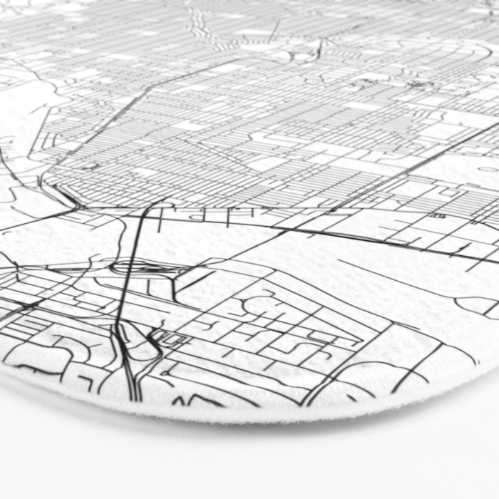 Vancouver White Map Bath Mat Gallery Image 3