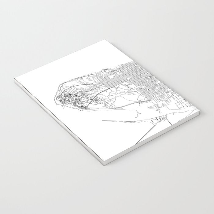 Vancouver White Map Notebook Gallery Image 3