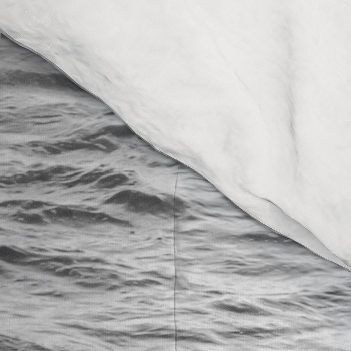 Surfers | Minimalist Black White Photography | Ocean Beach Travel Photo Comforter Gallery Image 4