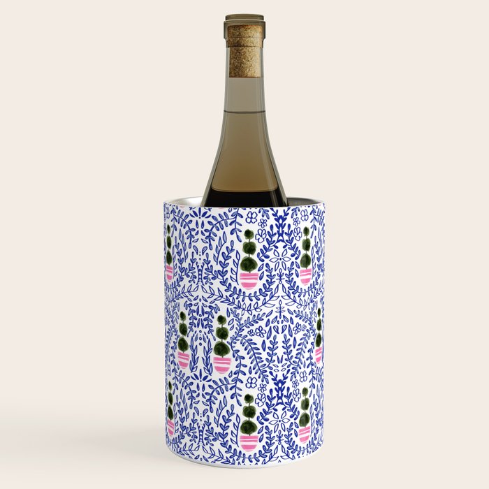 Southern Living - Chinoiserie Pattern Small Wine Chiller Gallery Image 2