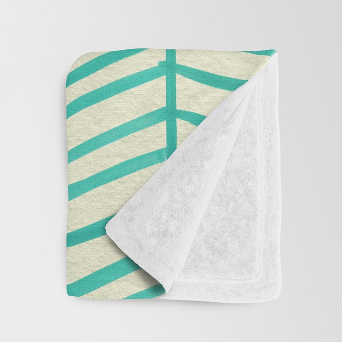 Mint Herringbone Throw Blanket Gallery Image 3