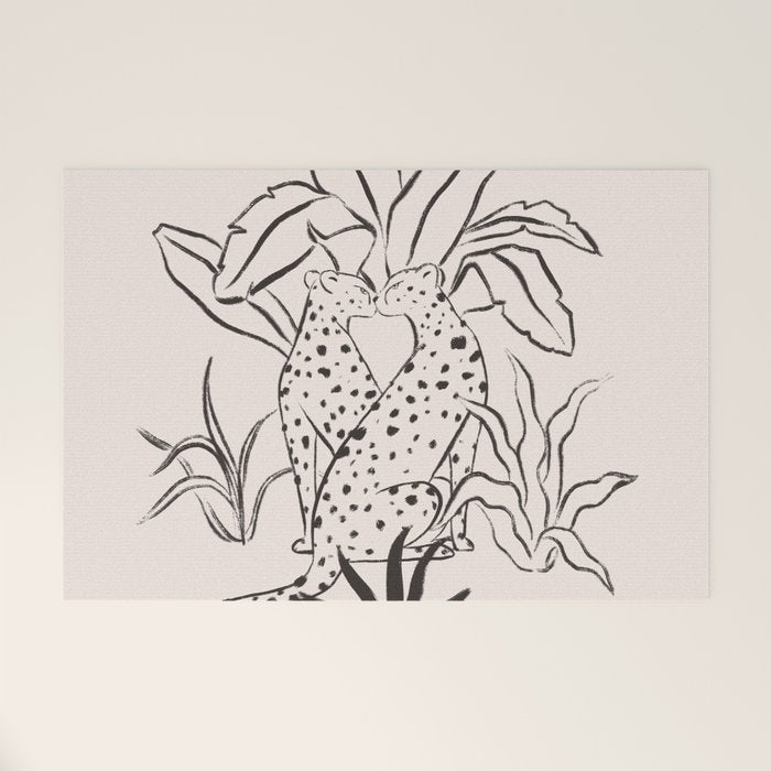 Cheetah Crush lines Welcome Mat Gallery Image 1