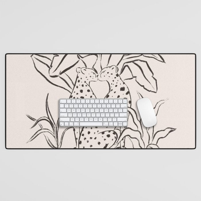 Cheetah Crush lines Desk Mat Gallery Image 1
