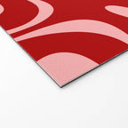 Modern Retro Liquid Swirl Fluid Abstract Bold Red and Pink Welcome Mat Gallery Image 2