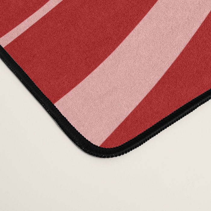 Modern Retro Liquid Swirl Fluid Abstract Bold Red and Pink Desk Mat Gallery Image 4