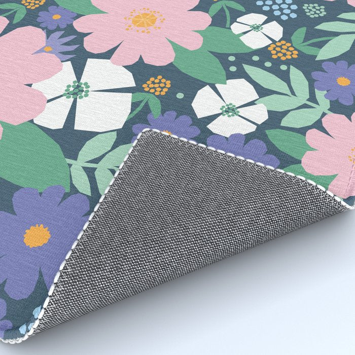 Pink and violet florals Rug Gallery Image 4
