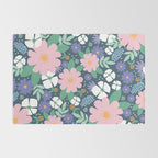 Pink and violet florals Rug Gallery Image 2