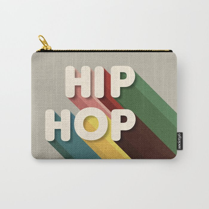 HIP HOP - retro typography Carry All Pouch Gallery Image 1