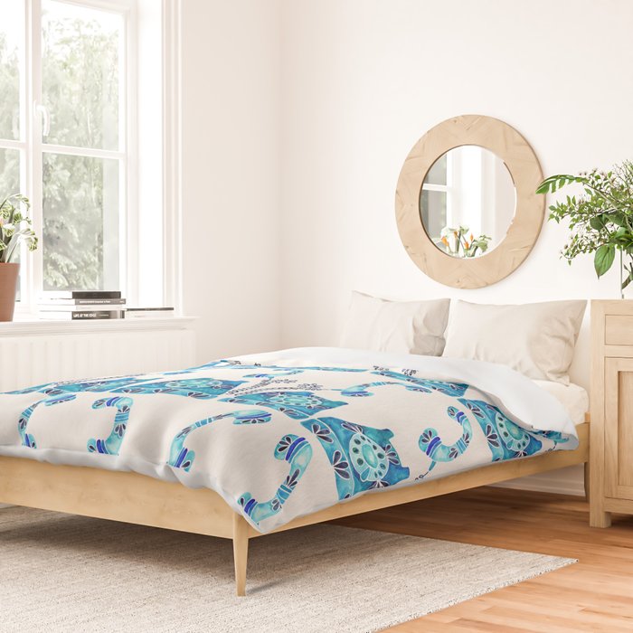 Vintage Rotary Phone - Blue Raspberry Duvet Cover Gallery Image 2