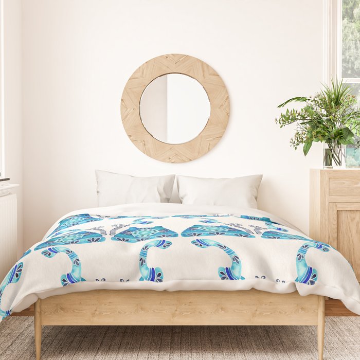 Vintage Rotary Phone - Blue Raspberry Duvet Cover Gallery Image 3