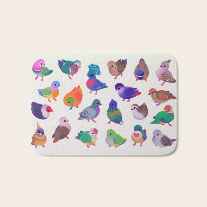Wild pigeon - light Bath Mat Gallery Image 1