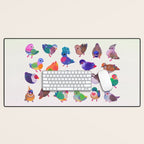Wild pigeon - light Desk Mat Gallery Image 1