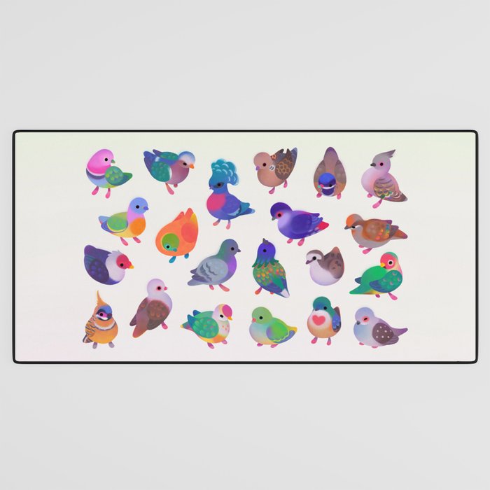 Wild pigeon - light Desk Mat Gallery Image 3