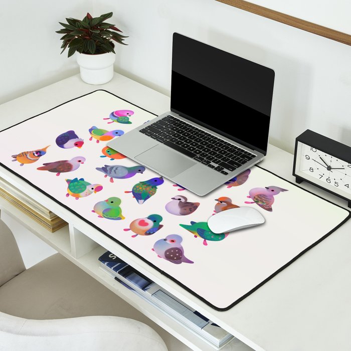 Wild pigeon - light Desk Mat Gallery Image 2