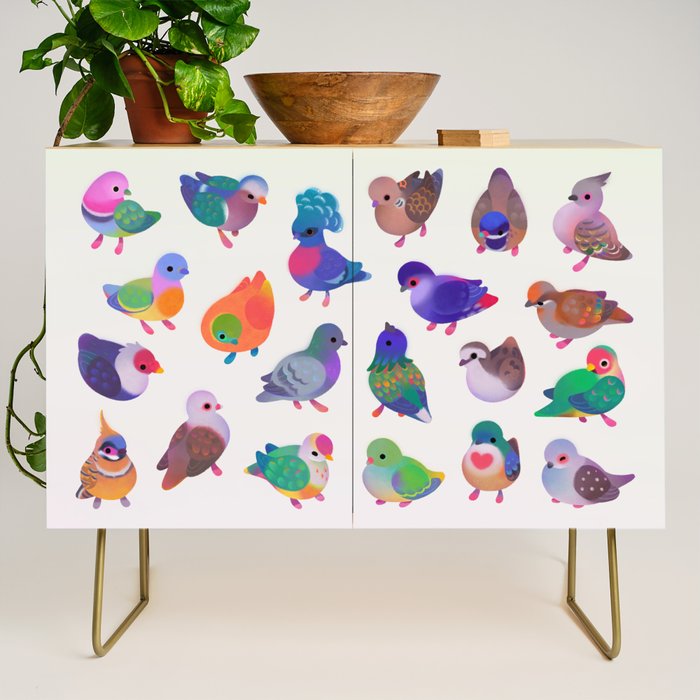 Wild pigeon - light Credenza Gallery Image 1