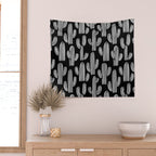 Cactus plant doodle art pattern Wall Tapestry Gallery Image 2