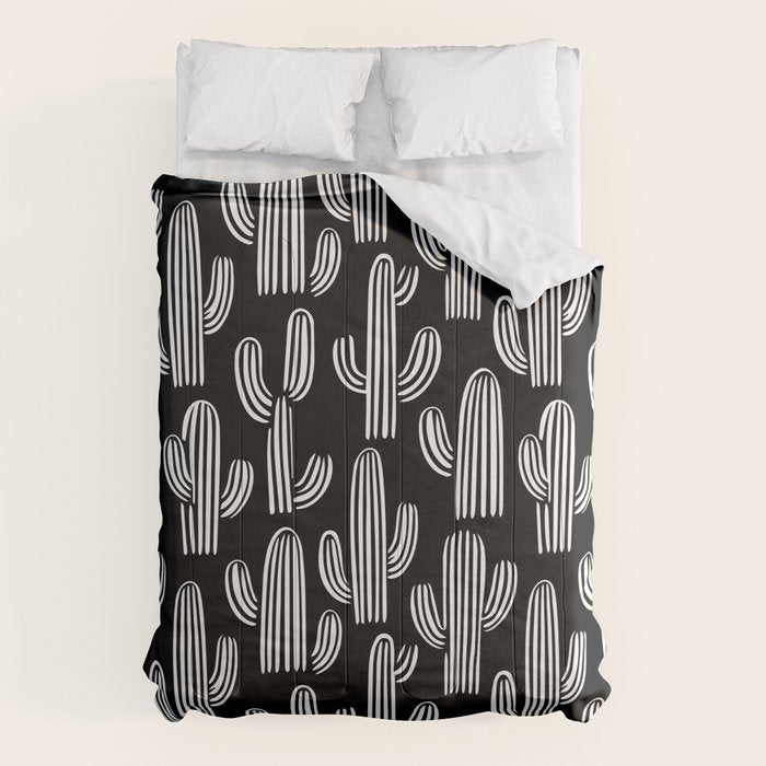 Cactus plant doodle art pattern Comforter Gallery Image 6