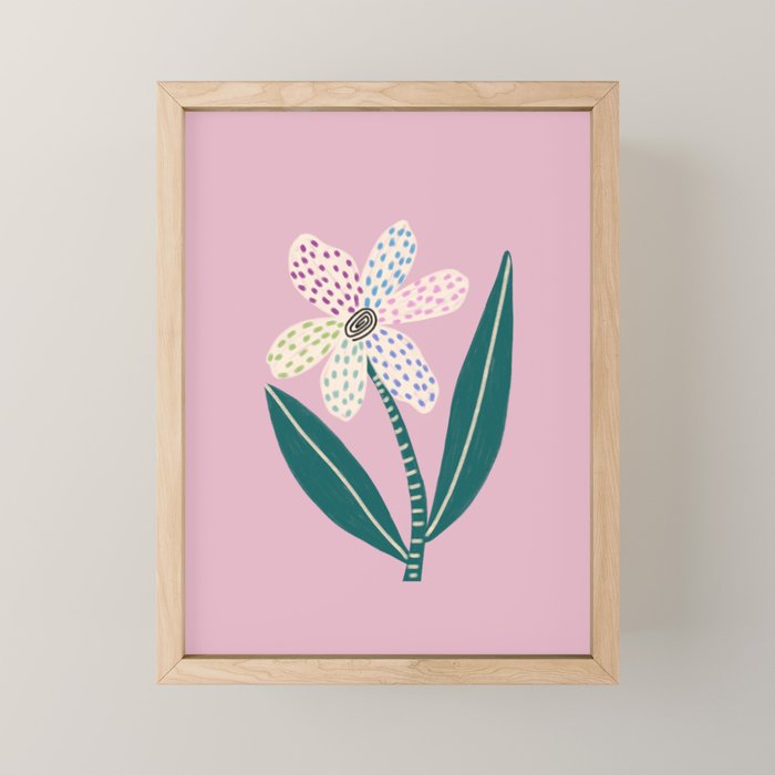 Single Flower Mini Art Print Gallery Image 1