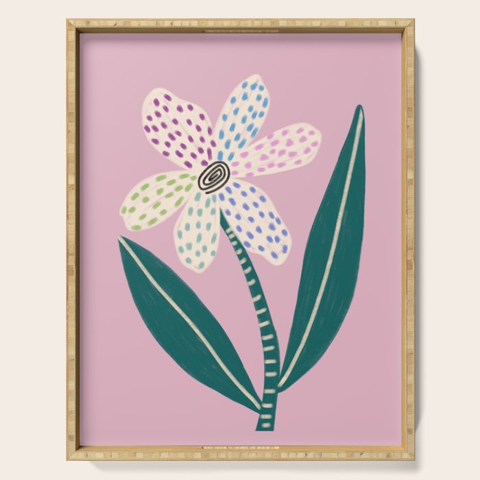 Single Flower Serving Tray Gallery Image 1