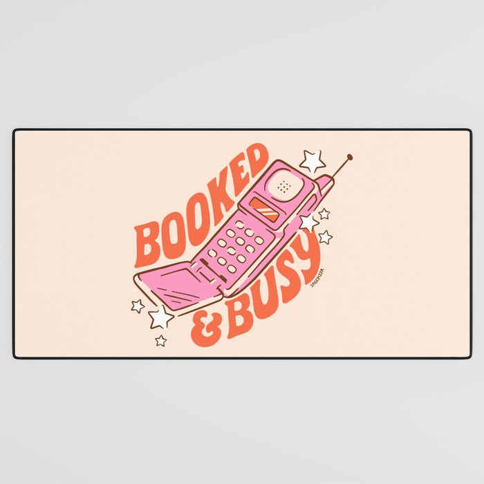 BOOKED AND BUSY (IN CREAM) Desk Mat Gallery Image 3