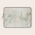 Wild Meadow Plant based calming atmosphere natural green Laptop Sleeve Gallery Image 1