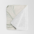 Wild Meadow Plant based calming atmosphere natural green Throw Blanket Gallery Image 3