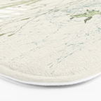 Wild Meadow Plant based calming atmosphere natural green Bath Mat Gallery Image 3