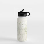 Wild Meadow Plant based calming atmosphere natural green Water Bottle Gallery Image 1