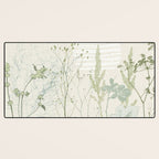 Wild Meadow Plant based calming atmosphere natural green Desk Mat Gallery Image 3