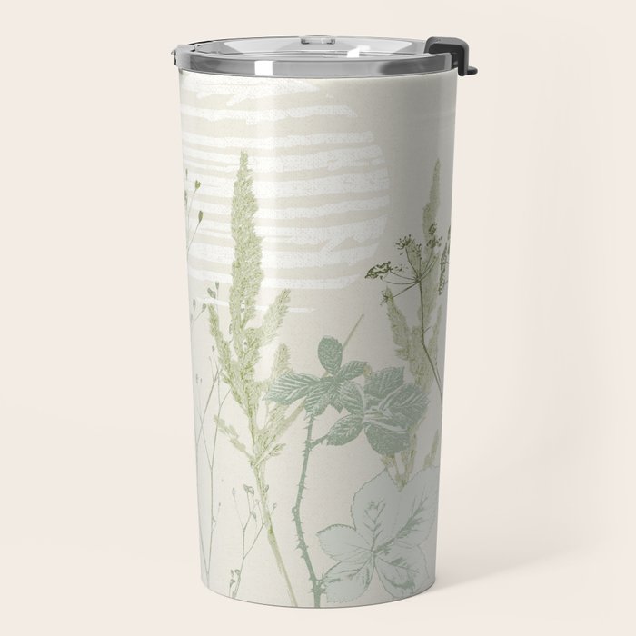 Wild Meadow Plant based calming atmosphere natural green Travel Mug Gallery Image 2