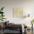 Wild Meadow Plant based calming atmosphere natural green Wood Wall Art Gallery Image 2