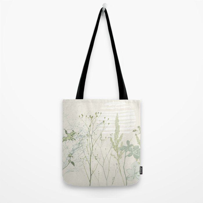 Wild Meadow Plant based calming atmosphere natural green Tote Bag Gallery Image 2