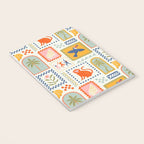 Vintage summer nature patchwork art pattern Notebook Gallery Image 3