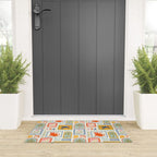 Vintage summer nature patchwork art pattern Welcome Mat Gallery Image 3