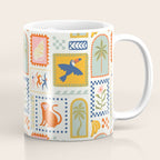 Vintage summer nature patchwork art pattern Coffee Mug Gallery Image 1