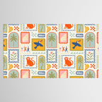 Vintage summer nature patchwork art pattern Tablecloth Gallery Image 2