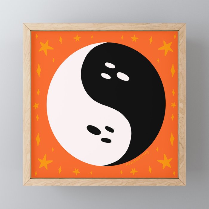 Spooky Yin Yang Mini Art Print Gallery Image 1