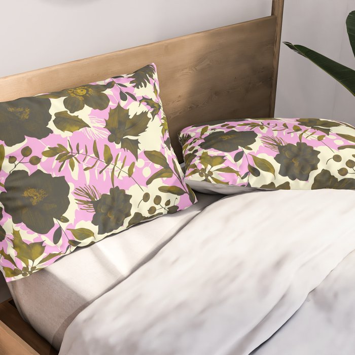 Illuminated garden silhouette Pillow Sham Gallery Image 2