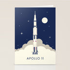 Apollo 11 Space - Saturn Rocket A Stationery Card Gallery Image 2