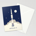 Apollo 11 Space - Saturn Rocket A Stationery Card Gallery Image 2