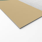 Halfmoon Colorblock - White Green on Gold Welcome Mat Gallery Image 2