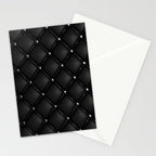 Black Quilted Leather Stationery Card Gallery Image 2