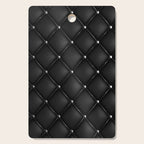 Black Quilted Leather Cutting Board Gallery Image 1