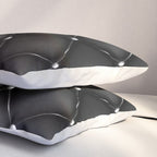 Black Quilted Leather Pillow Sham Gallery Image 3