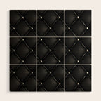 Black Quilted Leather Wood Wall Art Gallery Image 1