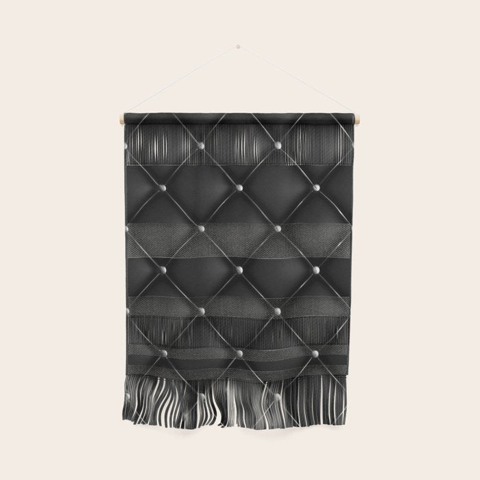 Black Quilted Leather Wall Hanging Gallery Image 1