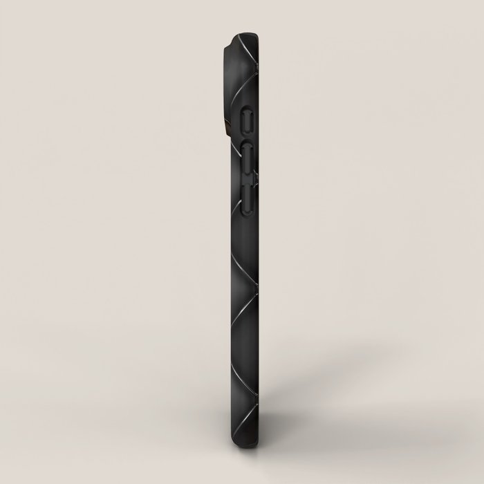 Black Quilted Leather iPhone Case Gallery Image 2
